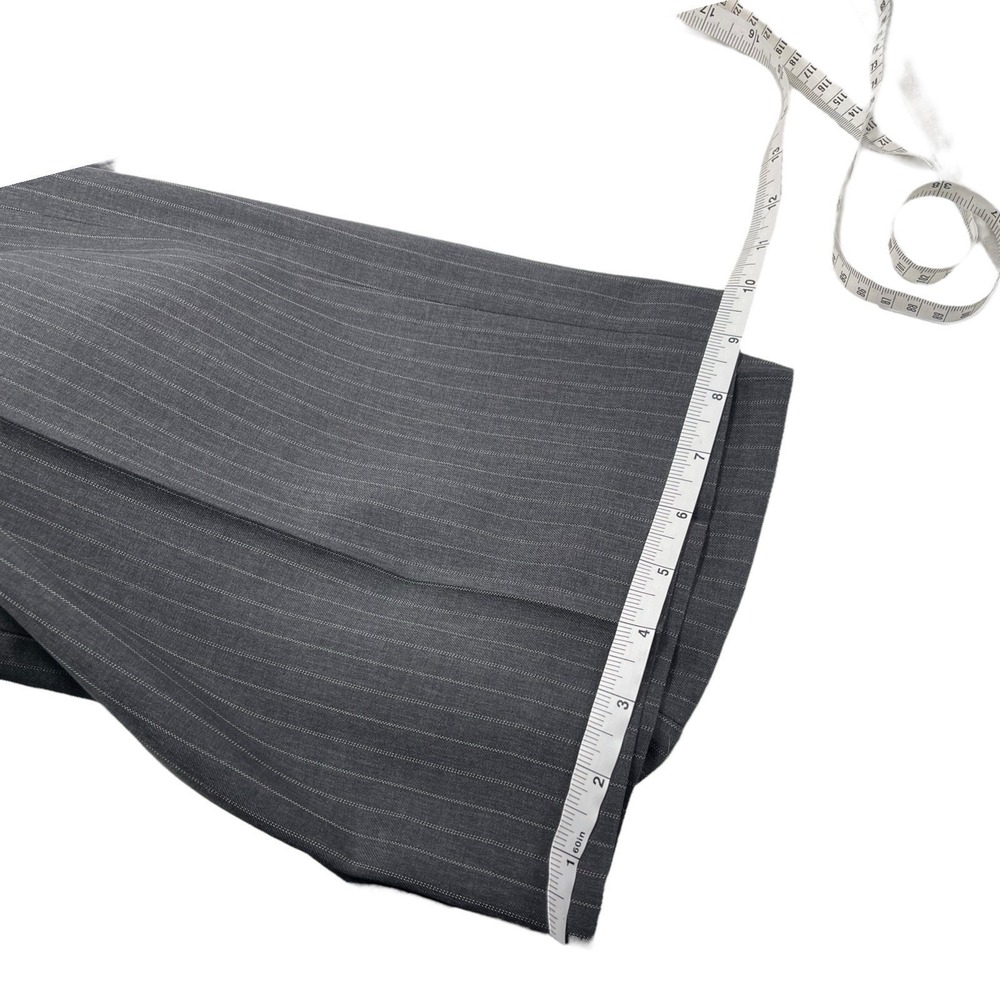 NEW Perry Ellis 40x32 Charcoal Pinstripe Dress Pants Flat Front Corporatecore - Picture 6 of 11
